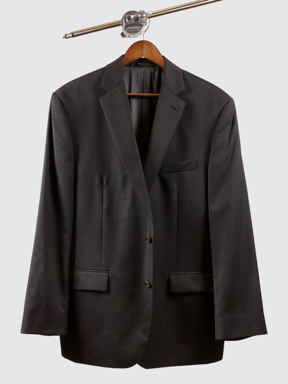 Lauren Ralph Lauren 100% Wool Charcoal Grey Blazer 42R Two Button Suit Jacket